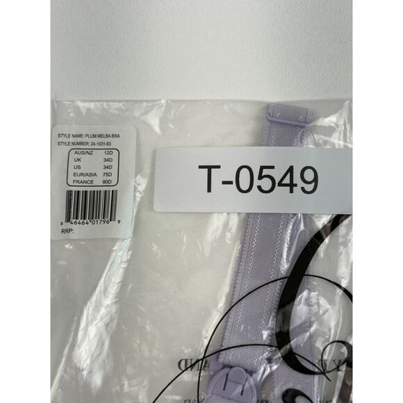 Cake Lingerie Balcony Style Flexible Wire Embroidery Purple Nursing Bra Size 34D - Picture 16 of 16